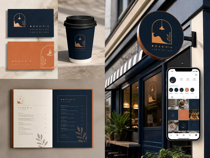 Local business cafe branding concept in Delhi